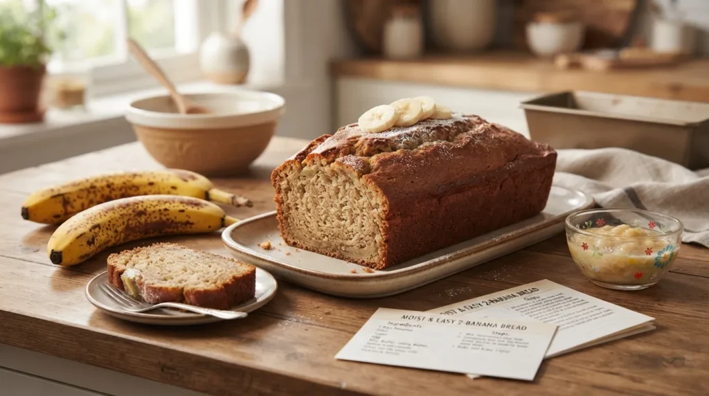 Banana Bread Recipe With 2 Bananas