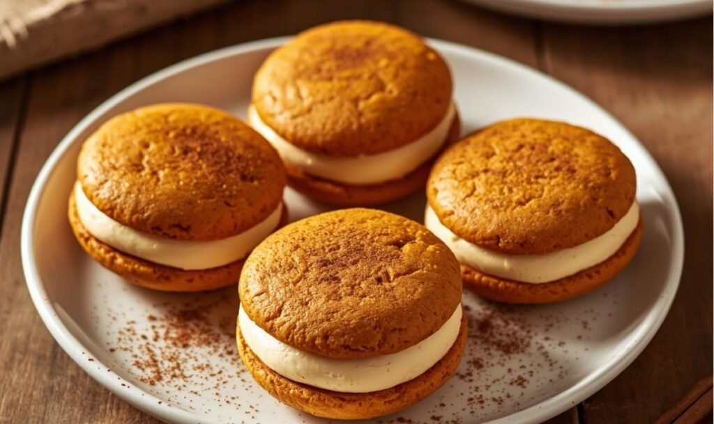 Pumpkin Whoopie Pies with Cream Cheese Filling