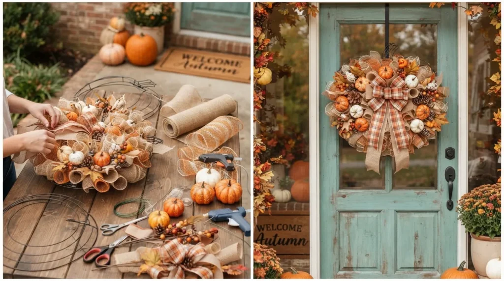 pumpkin wreath tutorial